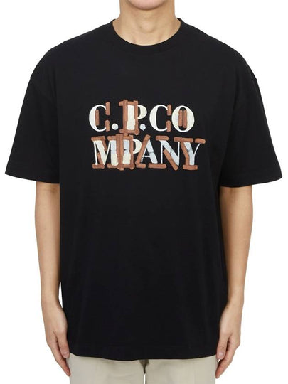 Logo Short Sleeve T-Shirt Black - CP COMPANY - BALAAN 2