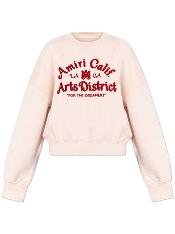 Amiri Sweatshirt With Embroidered Pattern, Women's, Pink - AMIRI - BALAAN 1