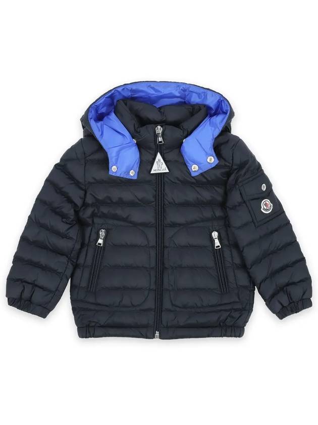 Kids LAUROS Hooded Down Jacket Navy 1A00031 595FE 778 8 10A - MONCLER - BALAAN 3