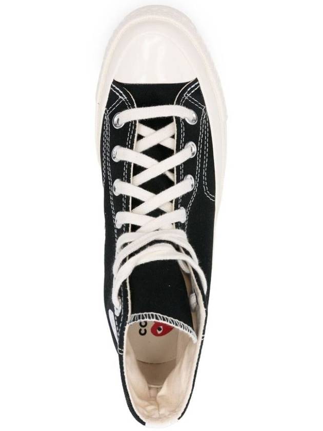 Comme Des Garçons Play X Converse Small Red Heart High-Top Sneakers Shoes - COMME DES GARCONS PLAY - BALAAN 4