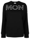 Women's Logo Patch Cotton Fleece Sweatshirt Black - MONCLER - BALAAN 2