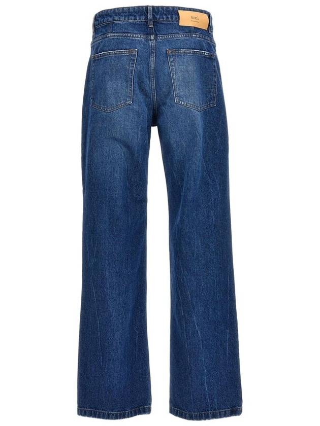 Straight Fit Denim Jeans Blue - AMI - BALAAN 3