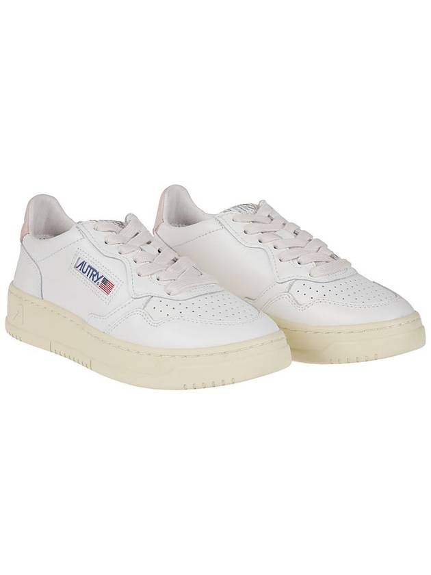 Medalist Pink Tab Leather Low Top Sneakers White - AUTRY - BALAAN 6