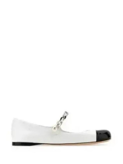 Patent Leather Ballerina Black White - MIU MIU - BALAAN 2