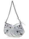 Le Cagole Chain Mini Shoulder Bag White - BALENCIAGA - BALAAN 3