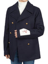 Best Wool Blend Double Coat Navy - GOLDEN GOOSE - BALAAN 6