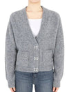 Soft Wool Cardigan Grey - GANNI - BALAAN 3