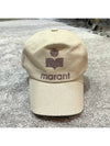 TYRONY Glitter Logo Ball Cap Hat Ecru CQ001XFA A1C40A 23EC - ISABEL MARANT ETOILE - BALAAN 2