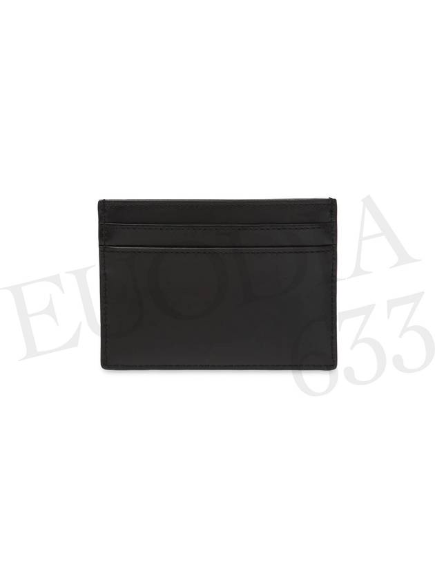 Monogram Card Case in Smooth Leather Black - SAINT LAURENT - BALAAN 3