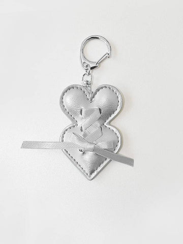 Double heart keyring_silver - DU MATIN - BALAAN 1