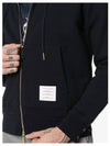 Center Back Stripe Cotton Zip Up Hoodie Navy - THOM BROWNE - BALAAN 5