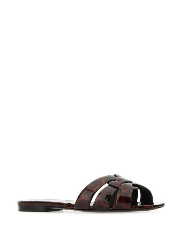 Tribute Tortoiseshell Patent Leather Mules Havana - SAINT LAURENT - BALAAN 2