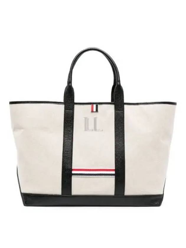 RWB Striped Tote Bag Black Beige - THOM BROWNE - BALAAN 2