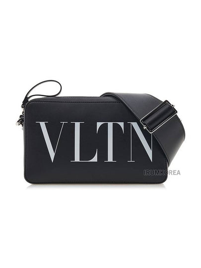 Garavani VLTN logo leather cross bag black - VALENTINO - BALAAN 2