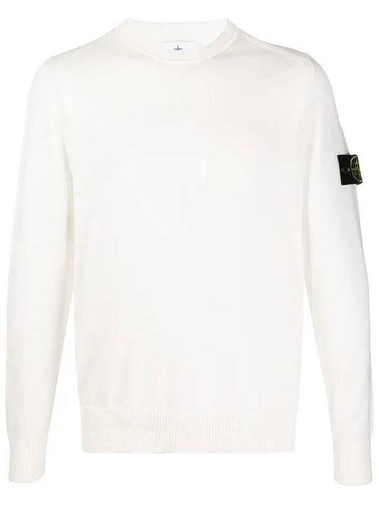 Men's Logo Wappen Knit Top Ivory - STONE ISLAND - BALAAN 2