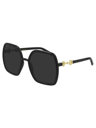 Eyewear Women's Horsebit Square Sunglasses Black - GUCCI - BALAAN 1