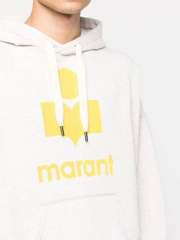 Miley Logo Print Hoodie Ivory - ISABEL MARANT - BALAAN 4