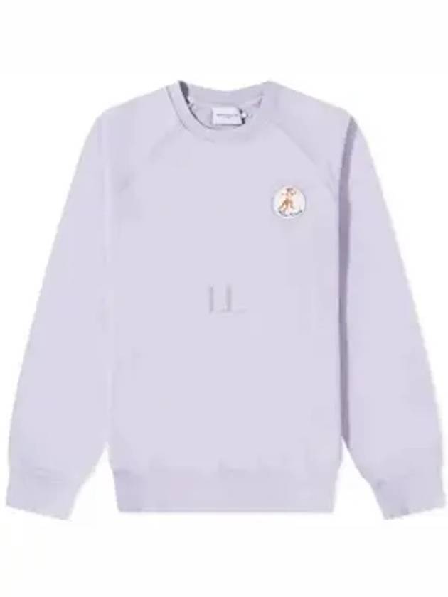 Oly Flower Fox Patch Sweatshirt Light Purple - MAISON KITSUNE - BALAAN 1