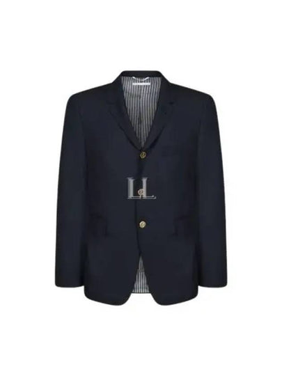 Super 120S Wool Twill Single Breasted Classic Jacket Navy - THOM BROWNE - BALAAN 2