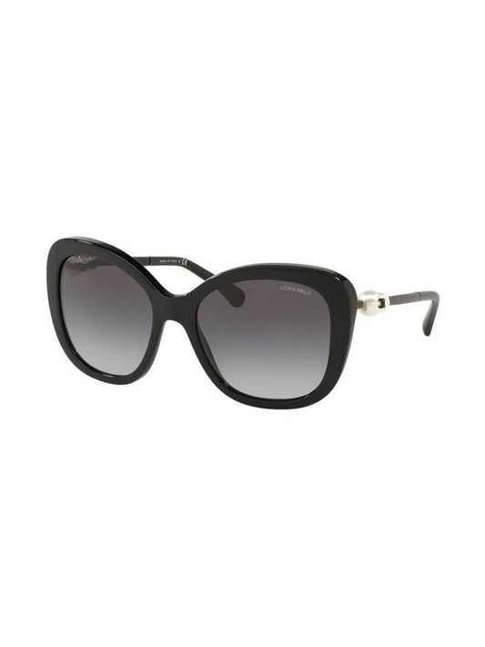 Eyewear Pearl Square Sunglasses A71133 X08222 S0116 Black - CHANEL - BALAAN 1