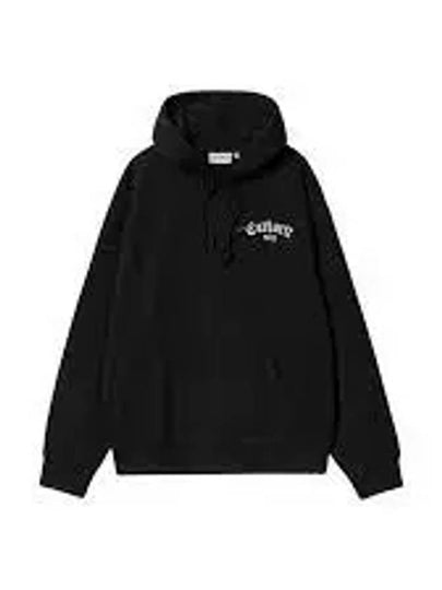 Onyx Script Embroidery Logo Hoodie Black - CARHARTT WIP - BALAAN 2