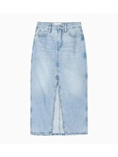 JEANS Women s Powder Blue Maxi Denim Skirt J223696 1AA - CALVIN KLEIN - BALAAN 2