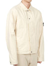 Shadow Project Cotton Hemp Plated TC Trucker Jacket Ivory - STONE ISLAND - BALAAN 5