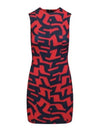 Jasmin Print Short Dress Bridge Swirl Red - J.LINDEBERG - BALAAN 2