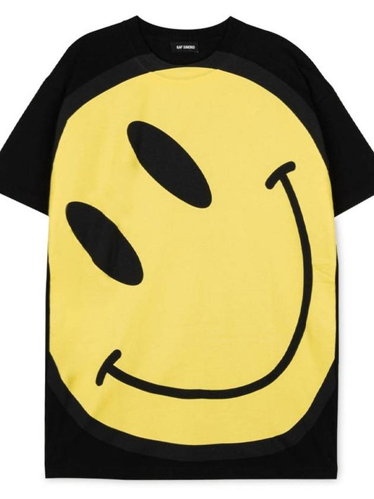 Men s Smile Graphic Black Short Sleeve T Shirt 201 124 19001 00099 - RAF SIMONS - BALAAN 2