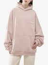 Embroidered Logo Cotton Hoodie Light Pink - BALENCIAGA - BALAAN 2