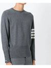 Diagonal Classic Cashmere Knit Top Grey - THOM BROWNE - BALAAN 3