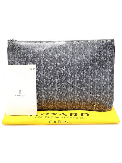 Goyard APMSENAT2 MM Gray Special Color Goyardin Canvas Senna Clutch - GOYARD - BALAAN 2