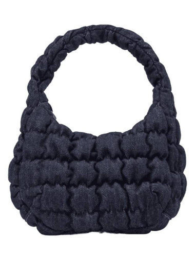 Quilted Micro Tote Bag Dark Blue - COS - BALAAN 1