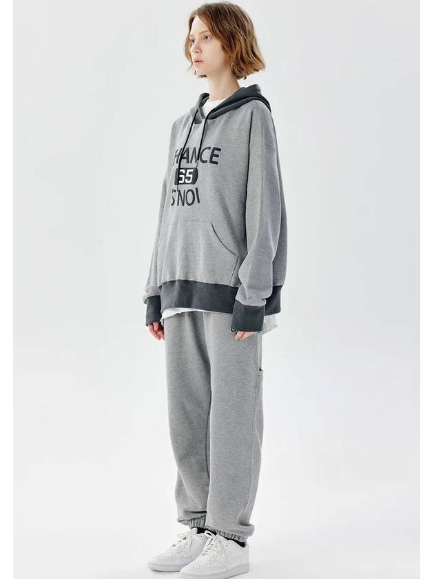 Unisex BAMXHD Basket Sweat Hoodie Mix Gray - CHANCE'S NOI - BALAAN 5