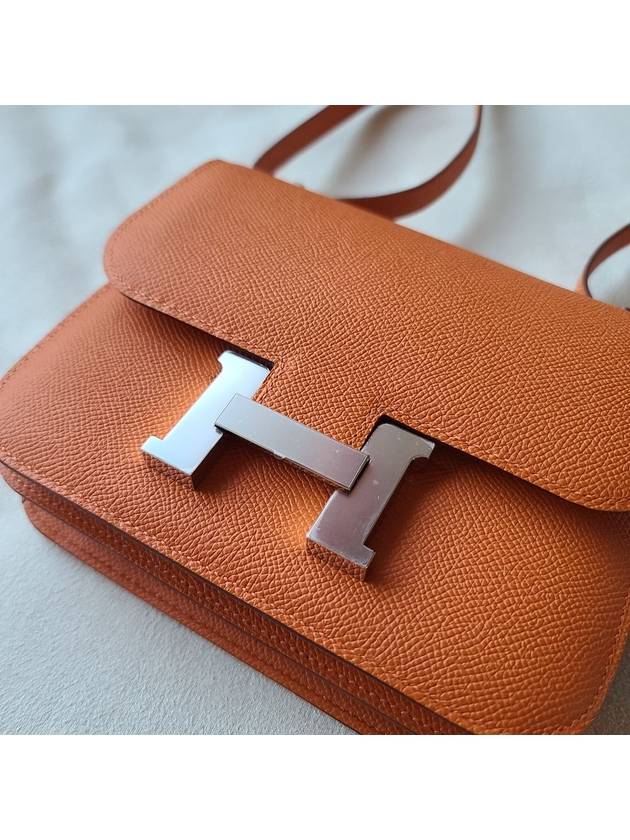 Constance 3 mini bag B engraved Appsong silver engraved orange H083905CK93 latest product - HERMES - BALAAN 5