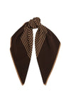 Centered Monogram Silk Scarf Brown - TOTEME - BALAAN 3