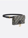 Oblique Print Saddle Pouch Belt Bag Blue - DIOR - BALAAN 3