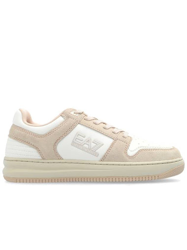 EA7 Emporio Armani Sports Shoes With Logo, Women's, Cream - EMPORIO ARMANI - BALAAN 1