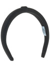 Triangle Logo Re-nylon Headband Black - PRADA - BALAAN 11