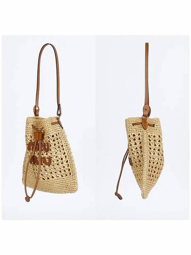 Mini Woven Tote Bag 5ND0162DO1 - MIU MIU - BALAAN 4