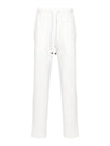 Men's Techno Fleece Cotton Track Pants White - BRUNELLO CUCINELLI - BALAAN 2