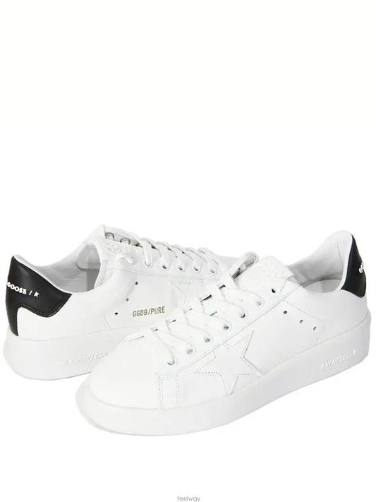 Women's Black Tab Purestar Low Top Sneakers White - GOLDEN GOOSE - BALAAN.