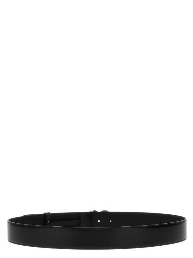 GG Buckle Wide Leather Belt Black - GUCCI - BALAAN 3