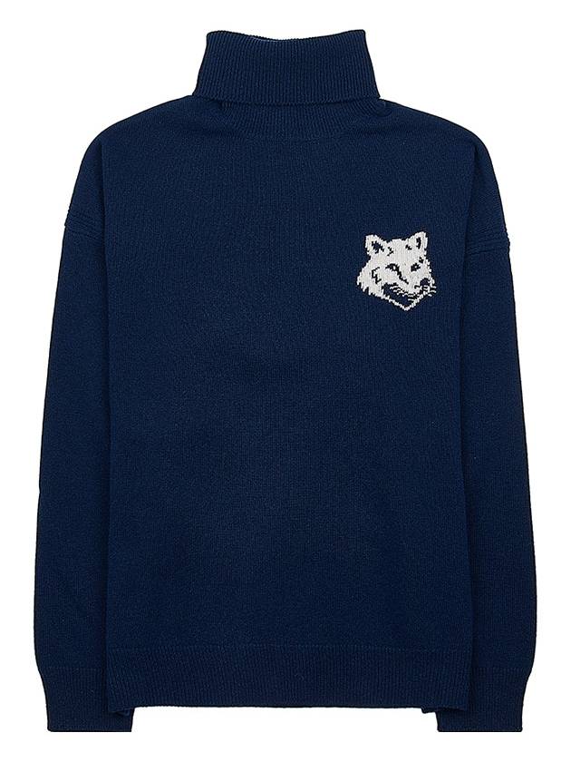 Maison Kitsune Foxhead Intarsia Comfort High Neck Dot LM00820KT1063 IB - MAISON KITSUNE - BALAAN 10