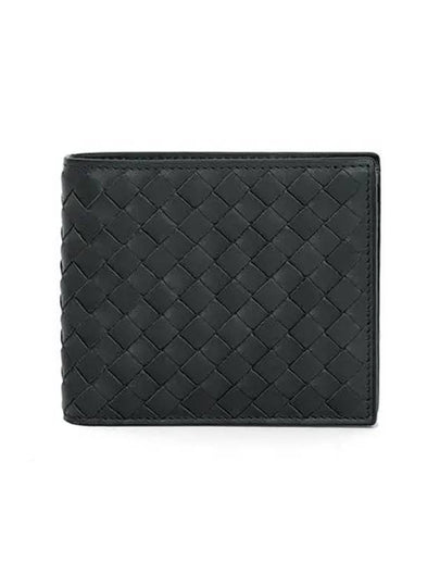 Intrecciato Weaving Half Wallet Dark Grey - BOTTEGA VENETA - BALAAN 2