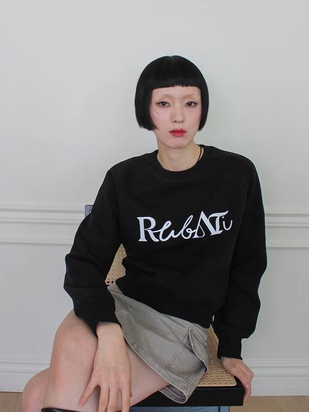 Lettering Logo Sweatshirt BLACK - RUBATI - BALAAN 1