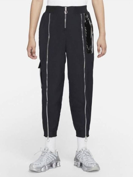 Women's Sportswear Icon Clash Woven Track Pants Black - NIKE - BALAAN 2