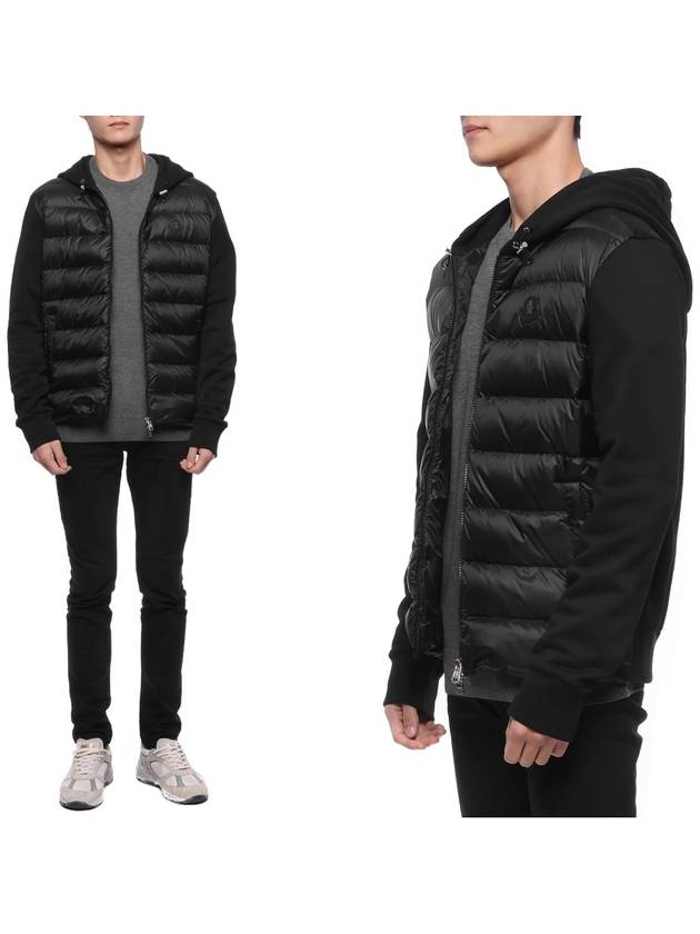 Men's Fleece Zip-Up Padding Black - MONCLER - BALAAN 3