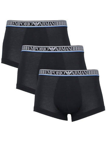 Logo Band Briefs 3 Pack Black - EMPORIO ARMANI - BALAAN 1