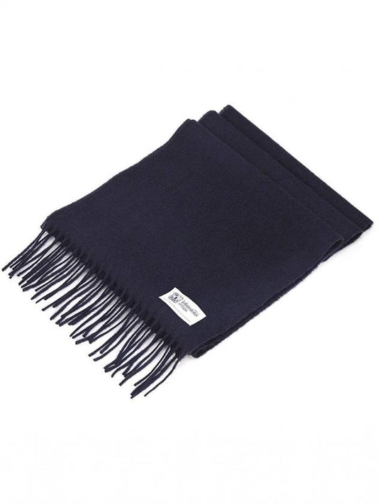 Johnstones of Elgin Cashmere Scarf SD7330 DARK NAVY Unisex - JOHNSTONS OF ELGIN - BALAAN 1